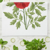 Mohn blüht fröhlich Sommer Blume Geschirrtuch (Gefaltet)