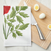 Mohn blüht fröhlich Sommer Blume Geschirrtuch (Viertel Falte)