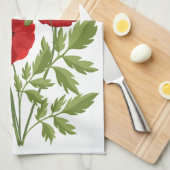 Mohn blüht fröhlich Sommer Blume Geschirrtuch (Viertel Falte)