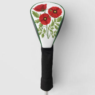Mohn blüht fröhlich Sommer Blume Golf Headcover