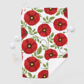 Mohn blüht fröhlich Sommer Blume Golfhandtuch (Insitu)