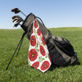 Mohn blüht fröhlich Sommer Blume Golfhandtuch (Gras)