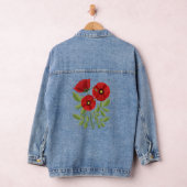 Mohn blüht fröhlich Sommer Blume Jeansjacke (Hangar)