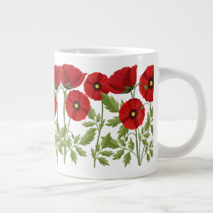 Mohn blüht fröhlich Sommer Blume Jumbo-Tasse