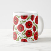 Mohn blüht fröhlich Sommer Blume Jumbo-Tasse (Vorderseite Rechts)