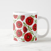 Mohn blüht fröhlich Sommer Blume Jumbo-Tasse (Rechts)