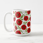 Mohn blüht fröhlich Sommer Blume Kaffeetasse (Links)