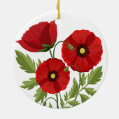 Mohn blüht fröhlich Sommer Blume Keramik Ornament (Hinten)