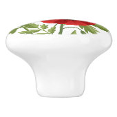 Mohn blüht fröhlich Sommer Blume Keramikknauf (Seitenansicht)