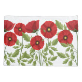 Mohn blüht fröhlich Sommer Blume Kissenbezug (Rückseite)