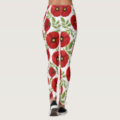 Mohn blüht fröhlich Sommer Blume Leggings (Rückseite)