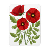 Mohn blüht fröhlich Sommer Blume Magnet (Vertikal)
