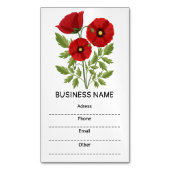 Mohn blüht fröhlich Sommer Blume Magnetische Visitenkarte (Vorderseite Vertikal)