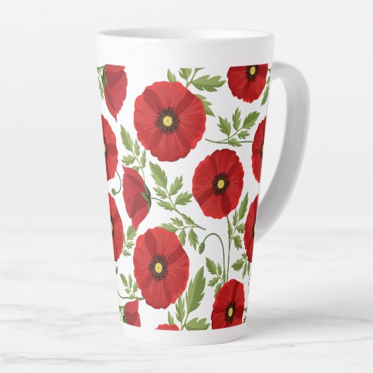 Mohn blüht fröhlich Sommer Blume Milchtasse (Rechte Ecke)