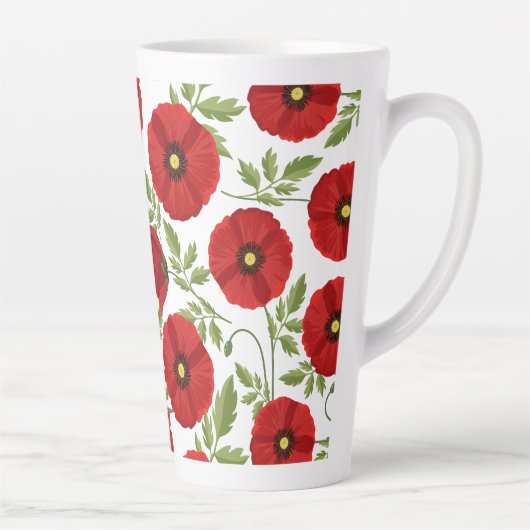 Mohn blüht fröhlich Sommer Blume Milchtasse (Rechts)