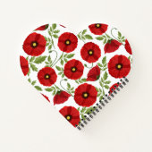 Mohn blüht fröhlich Sommer Blume Notizblock (Rückseite)