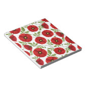 Mohn blüht fröhlich Sommer Blume Notizblock (angewinkelt)