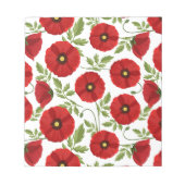 Mohn blüht fröhlich Sommer Blume Notizblock (Vorderseite)