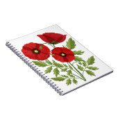 Mohn blüht fröhlich Sommer Blume Notizblock (Rechte Seite)