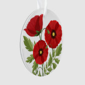Mohn blüht fröhlich Sommer Blume Ornament (Vorderseite)