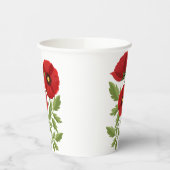 Mohn blüht fröhlich Sommer Blume Pappbecher (Links)