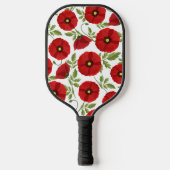 Mohn blüht fröhlich Sommer Blume Pickleball Schläger (Vorderseite)