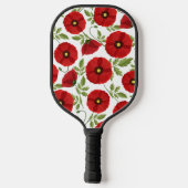 Mohn blüht fröhlich Sommer Blume Pickleball Schläger (Rückseite)