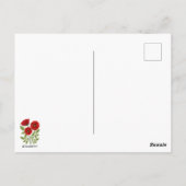 Mohn blüht fröhlich Sommer Blume Postkarte (Rückseite)