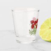 Mohn blüht fröhlich Sommer Blume Schnapsglas (Links)