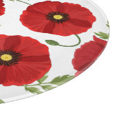 Mohn blüht fröhlich Sommer Blume Schneidebrett (Ecke)