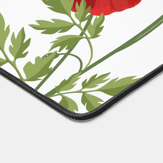 Mohn blüht fröhlich Sommer Blume Schreibtischunterlage (Ecke)