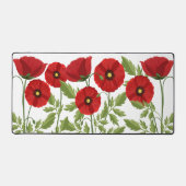 Mohn blüht fröhlich Sommer Blume Schreibtischunterlage (Vorderseite)