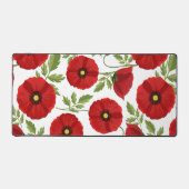 Mohn blüht fröhlich Sommer Blume Schreibtischunterlage (Vorderseite)