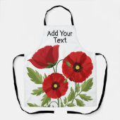 Mohn blüht fröhlich Sommer Blume Schürze (Vorderseite)