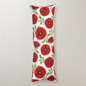 Mohn blüht fröhlich Sommer Blume Seitenschläferkissen (Rückseite (Vertikal))