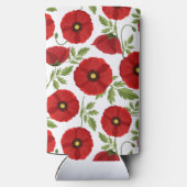 Mohn blüht fröhlich Sommer Blume Selters Dosenkühler (Rückseite)