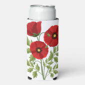 Mohn blüht fröhlich Sommer Blume Selters Dosenkühler (Seltzer Vorderseite)