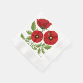 Mohn blüht fröhlich Sommer Blume Serviette (Ecke)