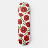Mohn blüht fröhlich Sommer Blume Skateboard (Vorderseite)