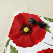 Mohn blüht fröhlich Sommer Blume Strandtuch (Beispiel)