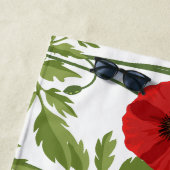 Mohn blüht fröhlich Sommer Blume Strandtuch (Beispiel)