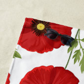 Mohn blüht fröhlich Sommer Blume Strandtuch (Beispiel)