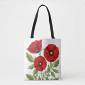 Mohn blüht fröhlich Sommer Blume Tasche (Vorderseite)