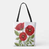Mohn blüht fröhlich Sommer Blume Tasche (Rückseite)