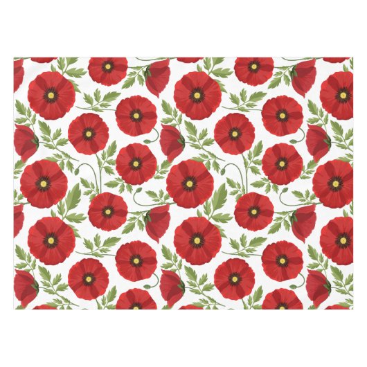 Mohn blüht fröhlich Sommer Blume Tischdecke (Vorderseite (Horizontal))
