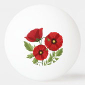 Mohn blüht fröhlich Sommer Blume Tischtennisball (Vorderseite)