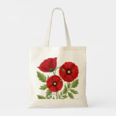 Mohn blüht fröhlich Sommer Blume Tragetasche (Rückseite)