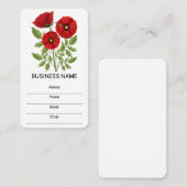 Mohn blüht fröhlich Sommer Blume Visitenkarte (Vorne/Hinten)