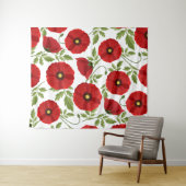 Mohn blüht fröhlich Sommer Blume Wandteppich (Beispiel (Horizontal))