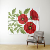 Mohn blüht fröhlich Sommer Blume Wandteppich (Beispiel (Horizontal))